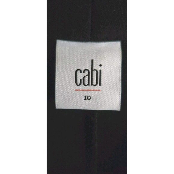 CAbi Turner Blazer Womens 10 Black Ponte knit One Button Jacket Angled Sleeves - Picture 2 of 7